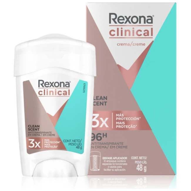 Rexona Clinical Barra Dama Clean Scent 48g