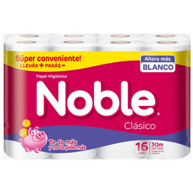 Papel higienico noble 16 rollos