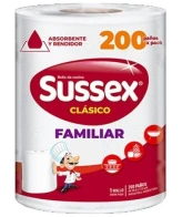 Sussex Rollo de Cocina Familiar 1 Rollo 200 Paños