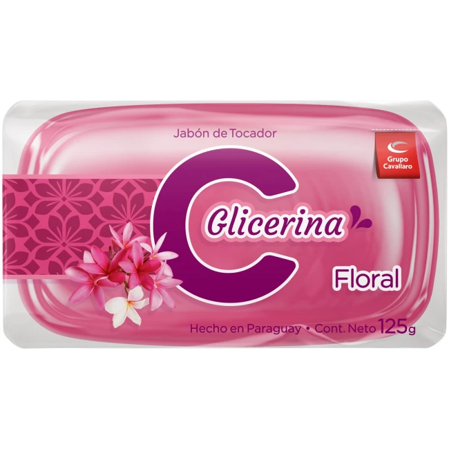 CAVALLARO JABON EN BARRA DE GLICEINA FLORAL 125G