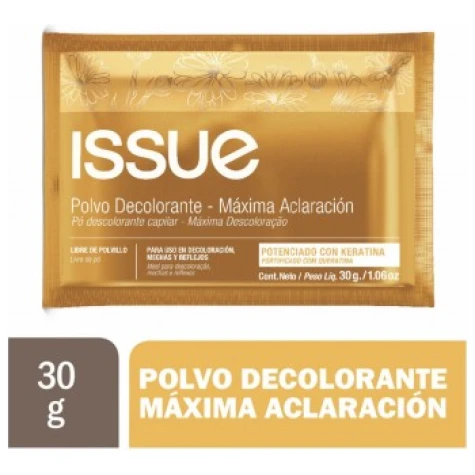 ISSUE POLVO DECOLORANTE MAXIMA ACLARACION 30G descripcion