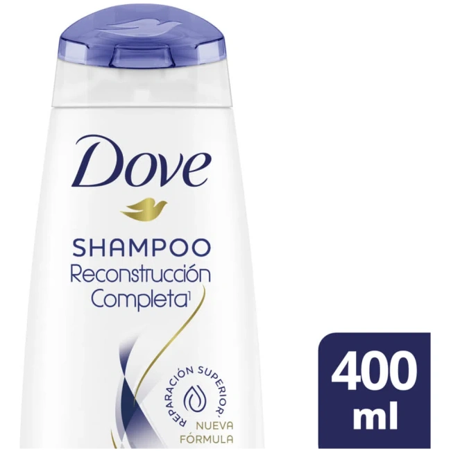 SHAMPOO DOVE THERAPY RECONSTRUCCION COMPLETA 400 ML. con descripcion