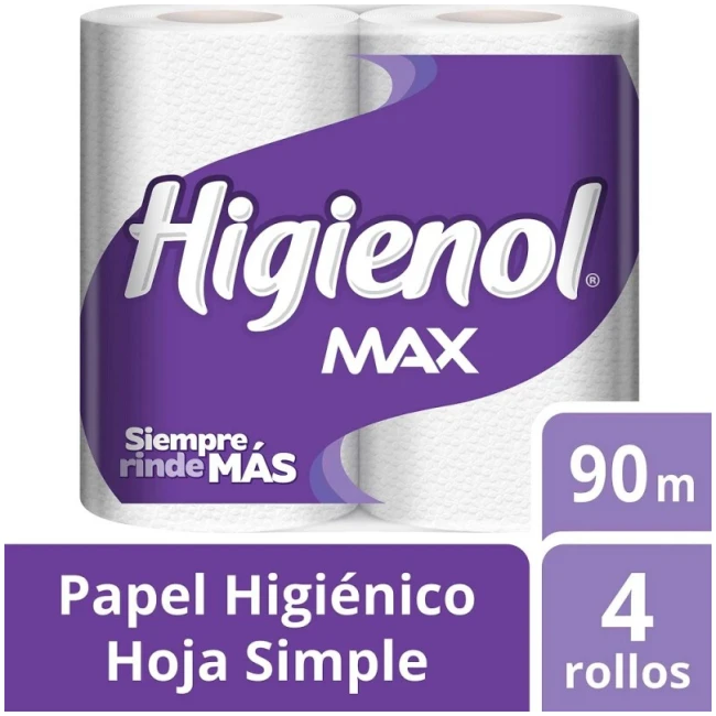 HIGIENOL MAX 4 ROLLOS 90MT