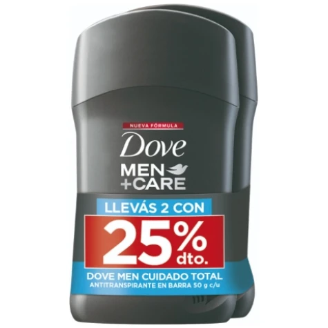 DOVE MEN BARRA CUIDADO TOTAL PACK X2