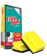 ESPONJA ESFREBOM CON SALVA UÑAS PACK X 3