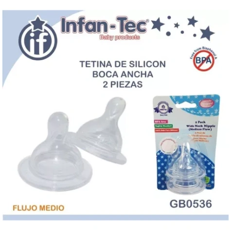 TETINA ANCHA SILICONA X2 INFAN TEC