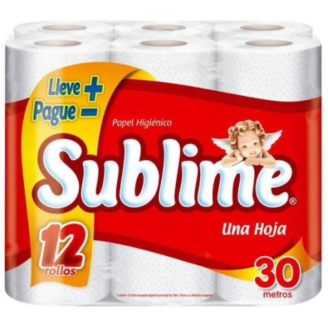 SUBLIME 12 ROLLOS 30M H SIMPLE