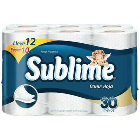 SUBLIME 12 ROLLOS 30M H DOBLE