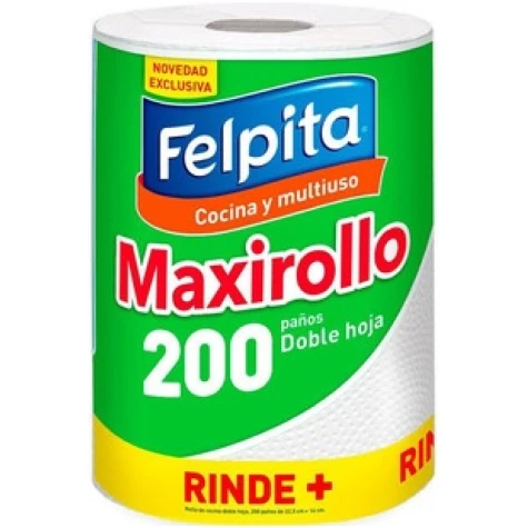 FELPITA MAXIROLLO 200 PAÑOS DOBLE HOJA