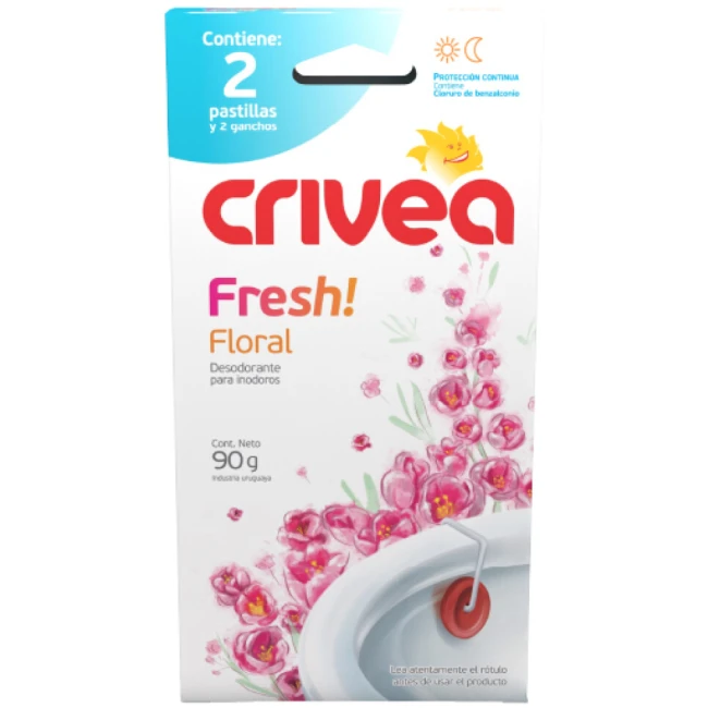 PASTILLA PARA INODORO CRIVEA FLORAL X2