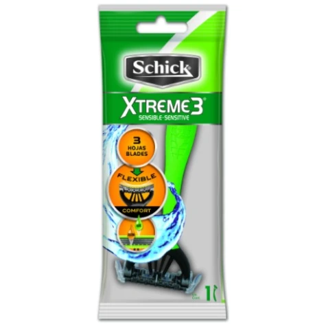 SCHICK XTREME 3 PIEL SENSIBLE X1