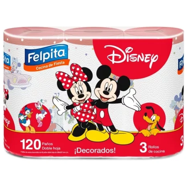 FELPITA COCINA 3R 40P DISNEY