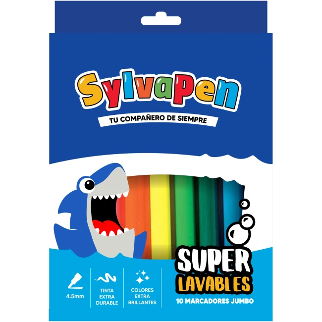 SYLVAPEN MARCADOR GRUESO SUPERLAVABLE X10