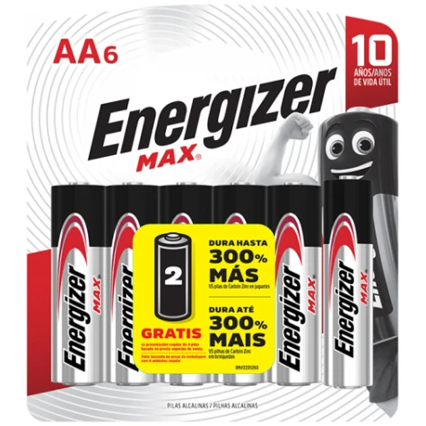 PILA ENERGIZER ALCALINA AA X6