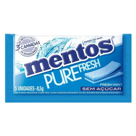CHICLES MENTOS PURE FRESH MINT 5 N