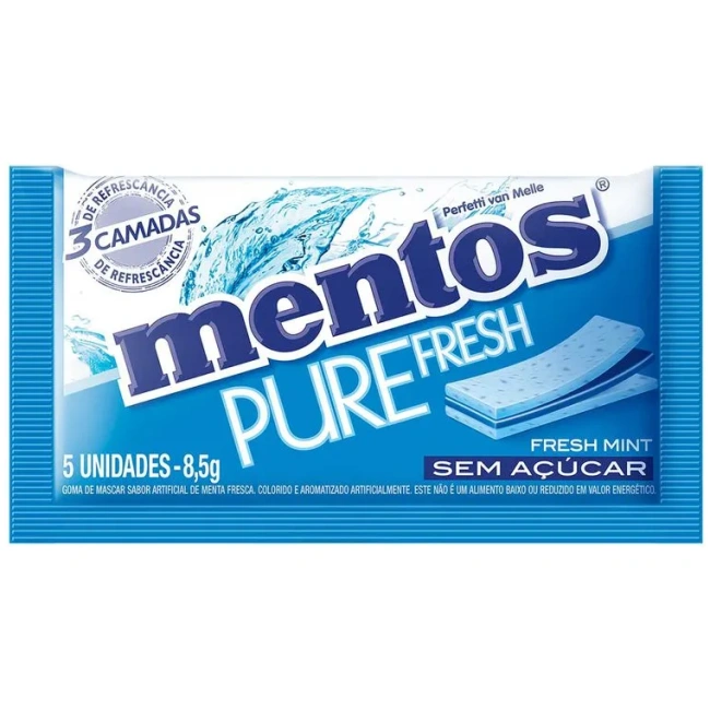 CHICLES MENTOS PURE FRESH MINT 5 N