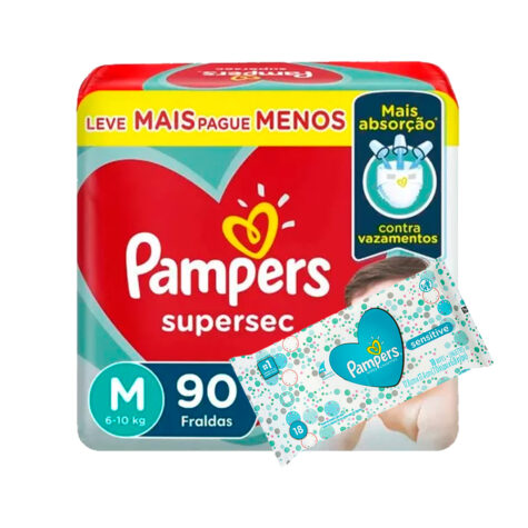 Pampers supersec MX90 + Toalla