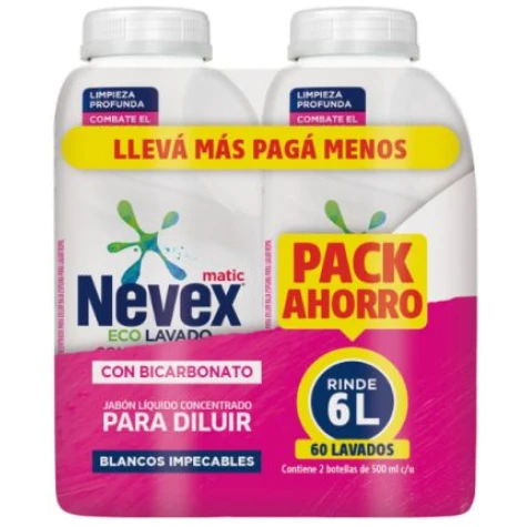 NEVEX LIQUIDO PARA DILUIR BICARBONATO PACK X2