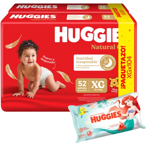 Huggies Supreme Care Pack Ahorro XGx104 + toalla de regalo !