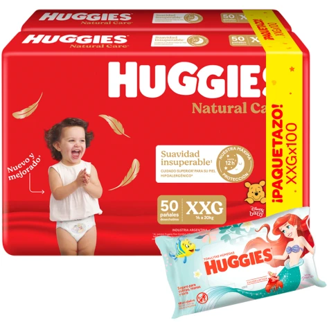 Huggies Supreme Care Pack Ahorro XXGx100 + toalla de regalo !