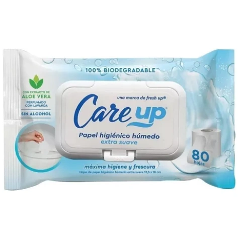 CARE UP PAPEL HIGIENICO HUMEDO X80