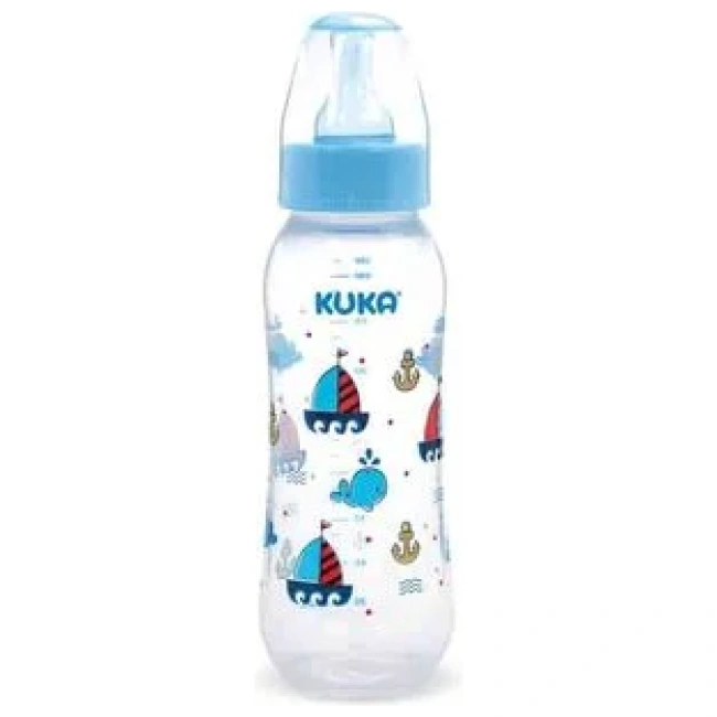 MAMADERA KUKA NATURAL PLUS 250ML AZUL ANATOMICA +6M