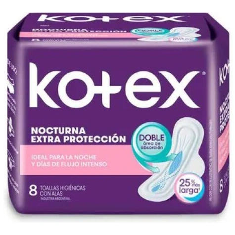 KOTEX NOCTURNA C/ALAS X8