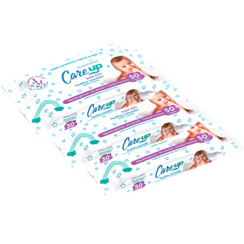 CARE UP TOALLITAS HUMEDAS BEBE X50 PACK 3X2