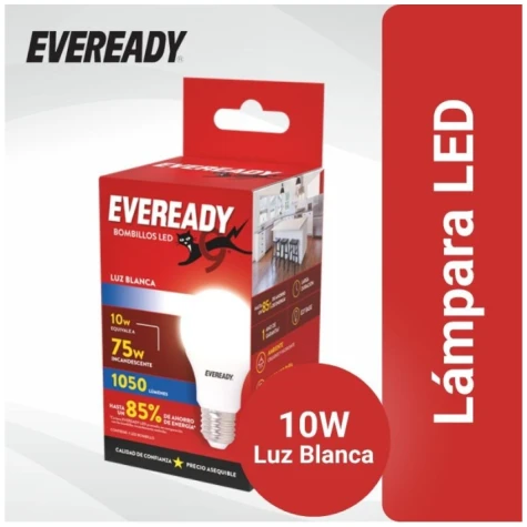 LAMPARA LED EVEREADY LUZ FRIA 10W