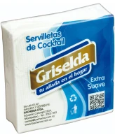 SERVILLETAS COCKTAIL GRISELDA X 50 23X23CM