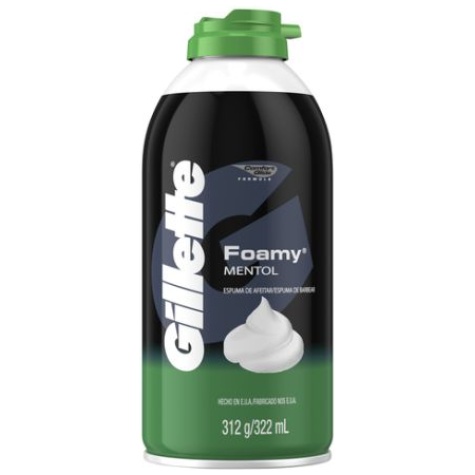 GILLETTE FOAMY MENTOL 312G