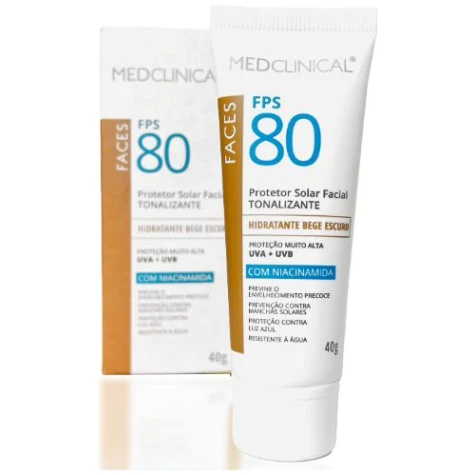 MEDCLINICAL PROT.FACIAL FPS 80 BEIGE OSCURO 40GR