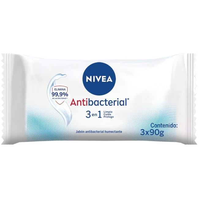 NIVEA JABON ANTIBACTERIAL PACK X3 90G