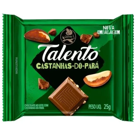 CHOCOLATE GAROTO MINI TALENTO CASTAÑAS 25 GRS.