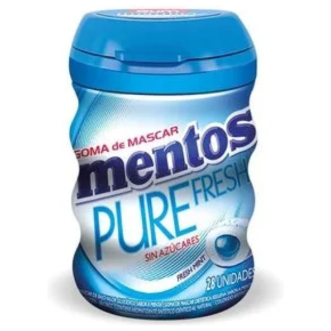 CHICLES MENTOS GUM FRESH MINT 56G. BOTE X6