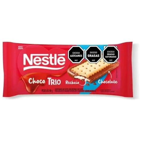 CHOCOLATE NESTLE TRIO LECHE 90 GRS.