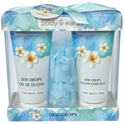 B&E GEL DUCHA+LOCION CORP.+ESPONJA DEW DROPS