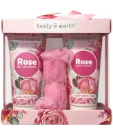 B&E GEL DUCHA+LOCION CORP.+ESPONJA ROSE