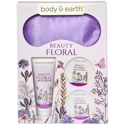 B&E SET GEL DUCHA+LOCION+CREMA MANOS + ANTIFAZ FLORAL