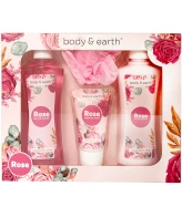 B&E GEL DUCHA+LOCION CORP+CR MANOS+ESPONJA ROSE