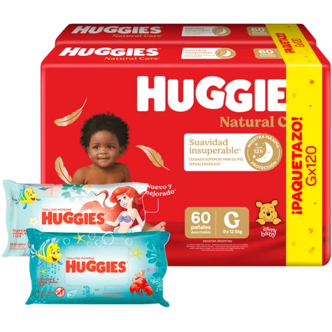 Huggies Supreme Care Pack Ahorro Gx120 + 2 TH DE REGALO